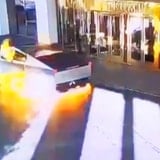 The Moment A Tesla Cybertruck Explodes Outside Trump Hotel In Las Vegas